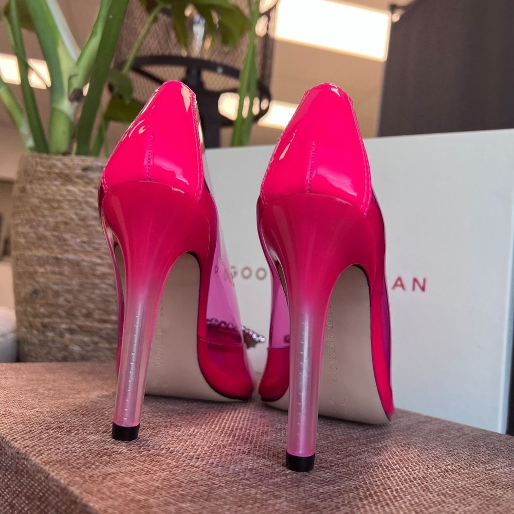 Good American CINDER-F*CKING-RELLA Hot Pink PUMP SIZE 7.5 - Picture 4 of 6